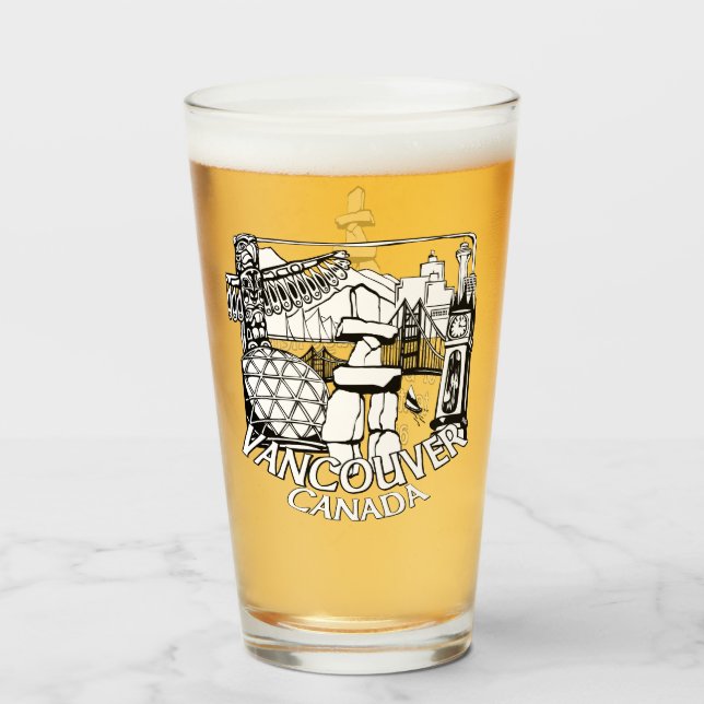 Verres de Vancouver Verres Souvenir de Vancouver (Devant (rempli))