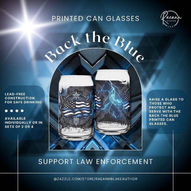 Verres en canette imprimés Back the Blue (Créateur téléchargé)
