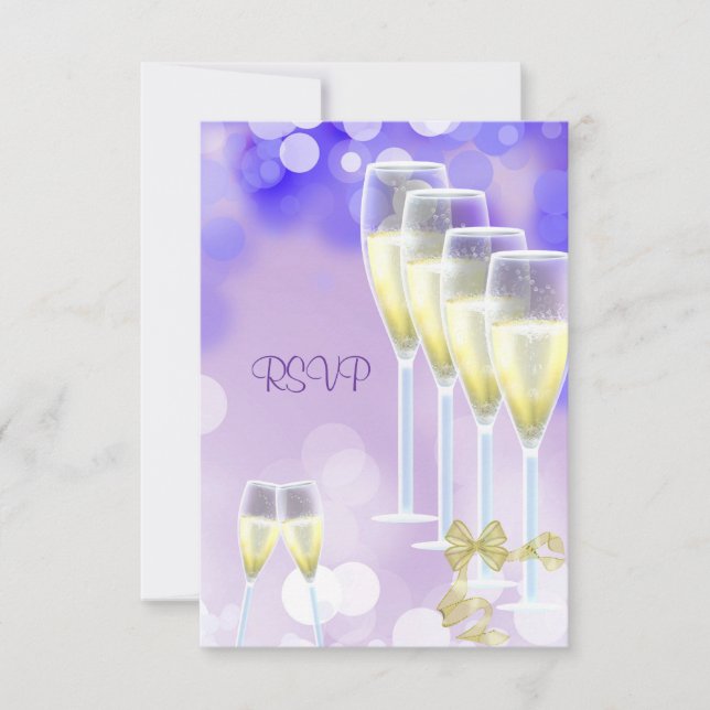 Verrines RSVP Champagne Violet Fête d'anniversaire (Devant)