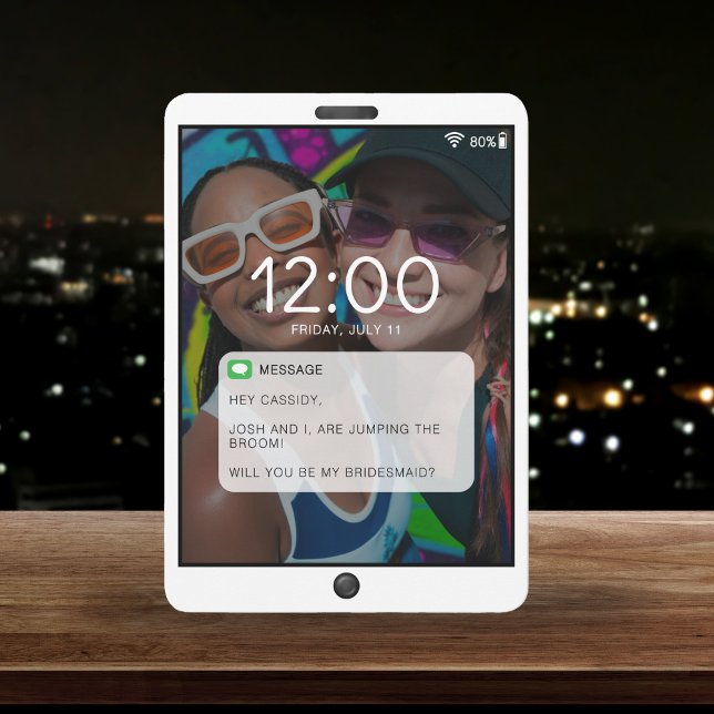 Verrou de téléphone cellulaire Écran photo Présent (Cell Phone Lock Screen Photo Bridesmaid Proposal
)