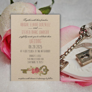Verrouillage et clé Mariage Suite Invitation offic