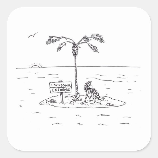 Verrouillage Gros autocollants carrés (Devant)