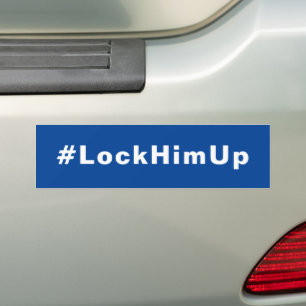 Verrouillez-le #LockHimUp Sticker Bleu blanc pare-