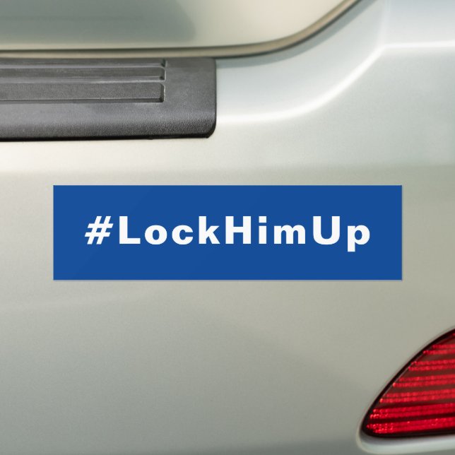 Verrouillez-le #LockHimUp Sticker Bleu blanc pare- (En voiture)