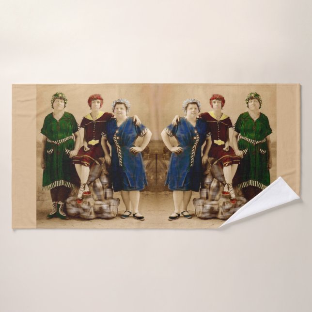 vers 1910 Atlantic City bain beautés imprimer (Serviette de bain)