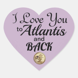 Vers Atlantis et retour - Autocollant coeur logo o