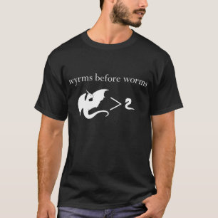 Vers avant le T-shirt des hommes foncés de vers