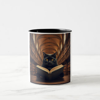 Vers de livre Cat Café Mug