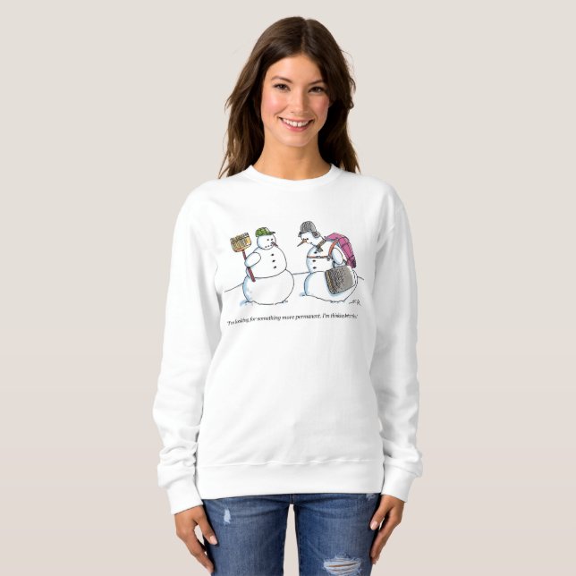 Vers l'Antarctique femmes sweatshirt blanc (Devant entier)