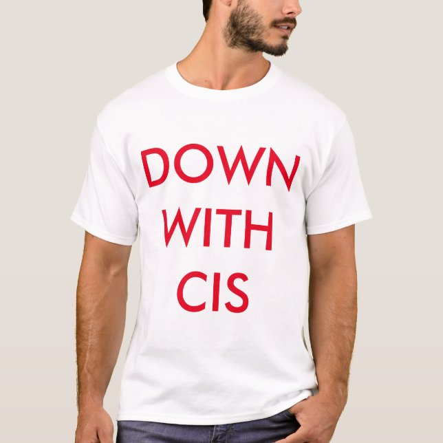 Vers le bas avec le T-shirt cis (Devant)
