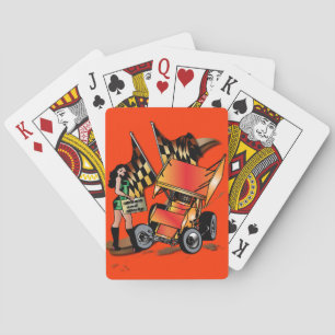 Vers le bas et cartes de jeu sales de voiture de
