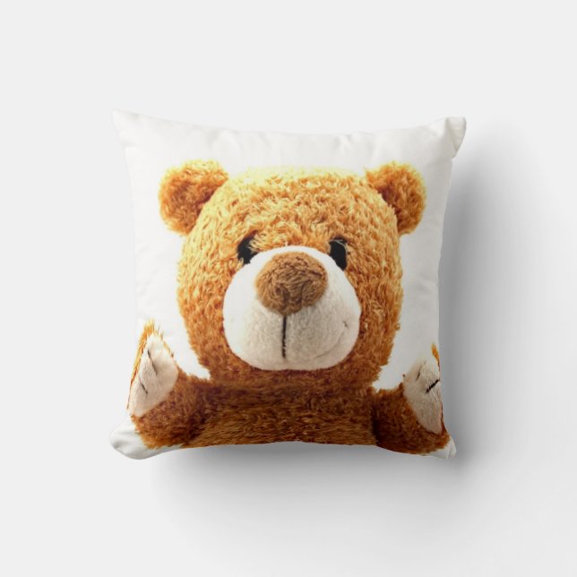 Vers le haut du coussin brun mignon étroit d'ours (Recto)