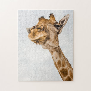 Vers le haut Portrait d'un puzzle Giraffe