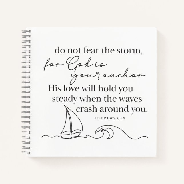 VERSE BIBLIQUE - Hébreux 6:19 - Journal (Devant)