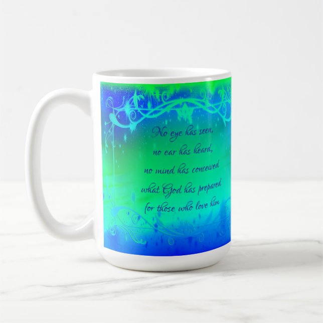 Verse biblique personnalisable - 15 oz. Mug (Gauche)