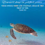 Verset Bible 20x20 Puzzle Motivationnel Océan Pitt<br><div class="desc">Ésaïe 26:3 ''Tu le garderas en paix parfaite... ''. Tortue nageant sous la mer avec 2 étoiles de mer sur le fond sablonneux de l'océan.</div>