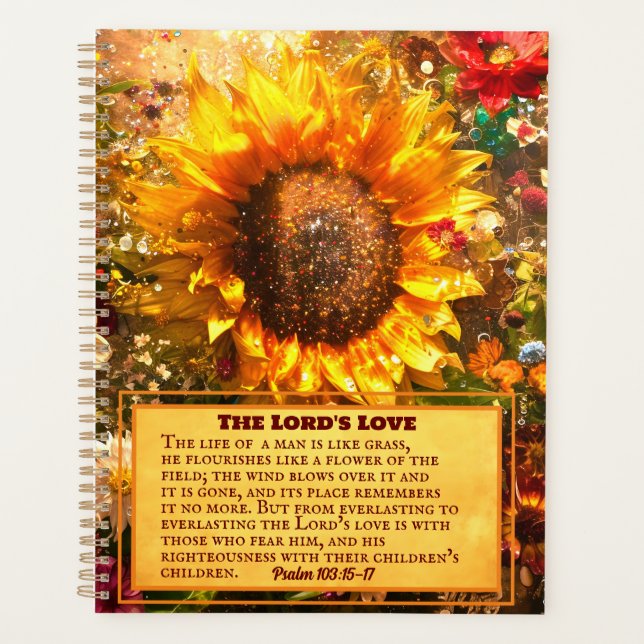 Verset Bible Avec Tournesol Art De William Morris (Devant)