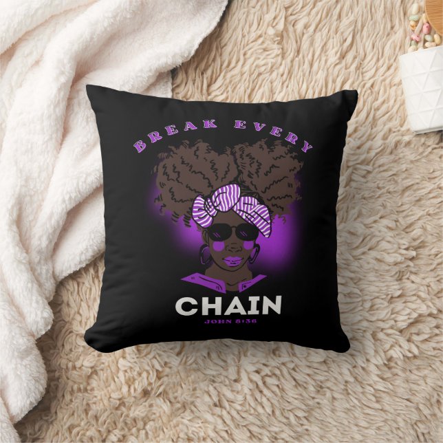 Verset Bible Lance Oreiller Pour Les Femmes Noires (Couverture)