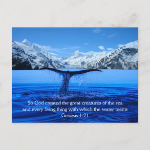 Verset biblique de baleine à bosse - Carte postale