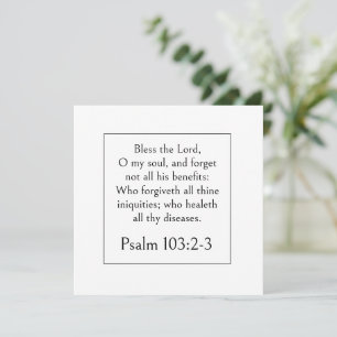Verset biblique de guérison, Psaume 103:2-3 Écritu