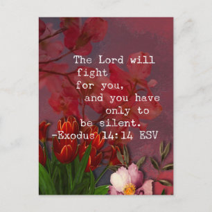 Verset biblique Exode 14:14 Carte postale