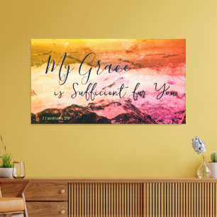 Verset biblique inspirant Art mural chrétien