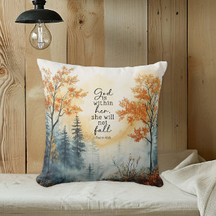Verset biblique inspirant Psaume 46:5 Coussin d'au