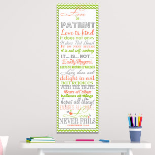 Verset biblique "L'amour est" 1Corinthians Poster