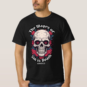 Verset biblique Le salaire du péché est T-shirt cr