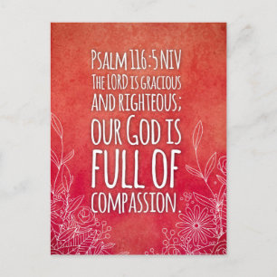 Verset biblique Psaume 116:5 Carte postale