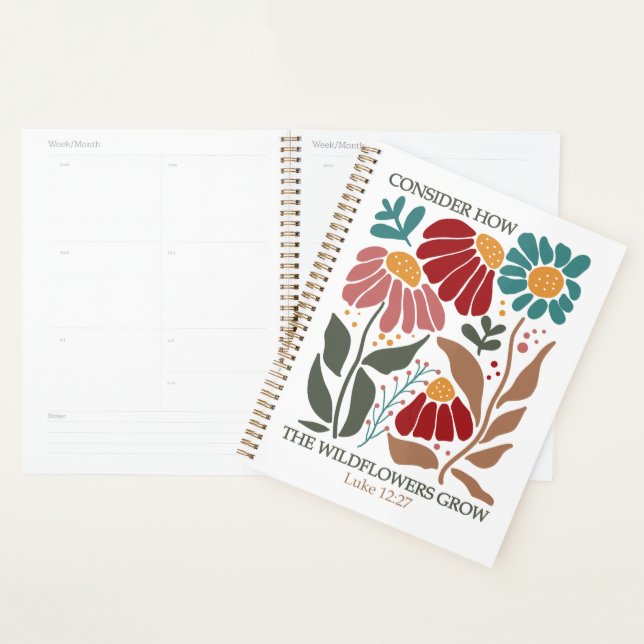 Verset de la Bible fleur sauvage (Devant avec enveloppe)