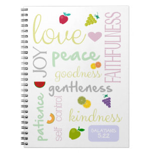 verset de la bible fruit de l'esprit saint carnet