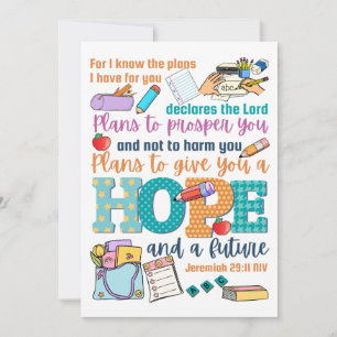 Verset de la bible pour enfants Jérémie 29:11