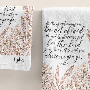 Verset de serviette de bain personnalisé Bible ver