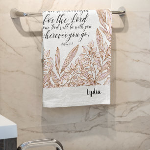 Verset de serviette de bain personnalisé Bible ver