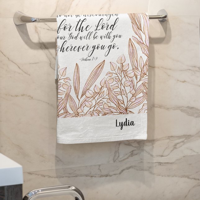 Verset de serviette de bain personnalisé Bible ver (Créateur téléchargé)