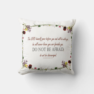 Versets de la Bible Coussin Deutéronome Ne craigne