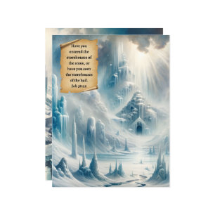 Versets de la Bible d'hiver Carton d'artisanat en