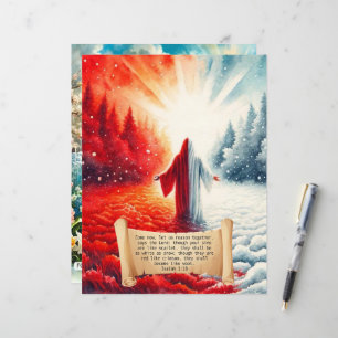 Versets de la Bible d'hiver Carton d'artisanat en