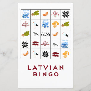 Version 5 de la carte de bingo letton