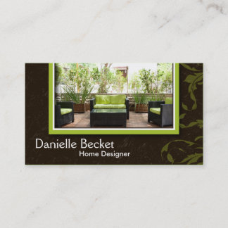 Vert à la maison élégant de carte de visite de