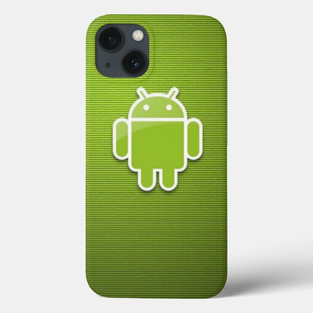 Vert Android iPhone 13 Coque (Verso)