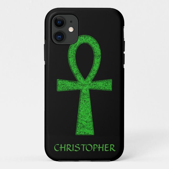 Vert Ankh iPhone 5 Coque (Dos)