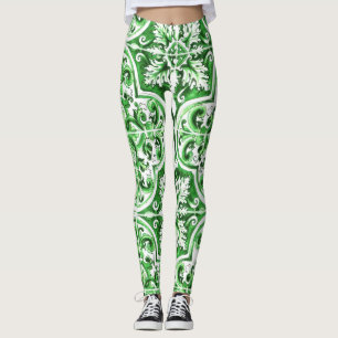 Vert Azulejo Dolce Leggings charme méditerranéen