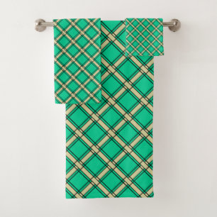 Vert beige, motif plaid