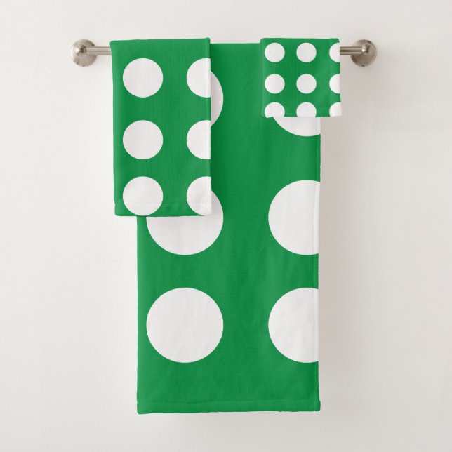 Vert Blanc À pois Féminin Chic (En situation)