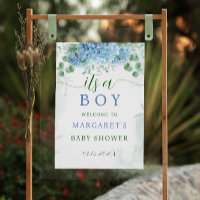 Vert bleu C'est un garçon Baby shower Affiche de b
