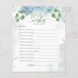 Vert Bleu hydrangée Désire Pour Baby shower