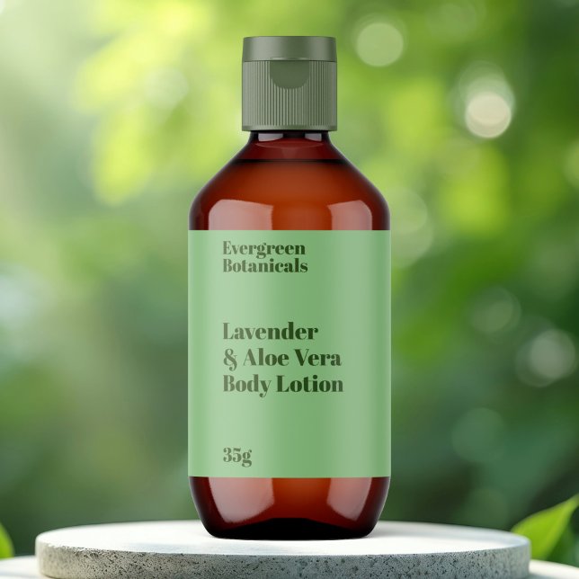 Vert clair Étiquette de bouteille de cosmétique mo (Créateur téléchargé)