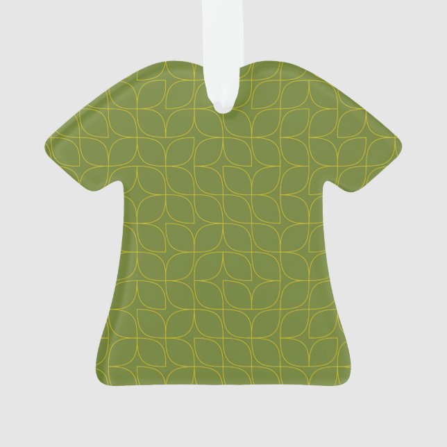 Vert, cool, tendance, abstraction foliaire ludique (dos)